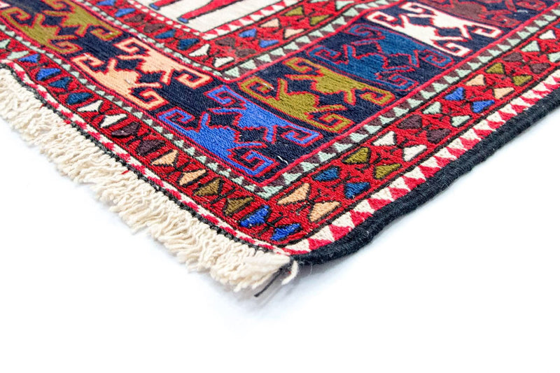 Kelim Seide Teppich 118x212cm - beige