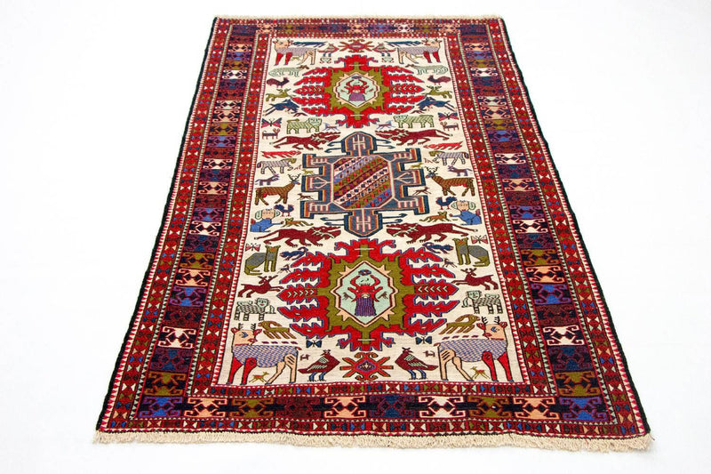 Kelim Seide Teppich 118x212cm - beige