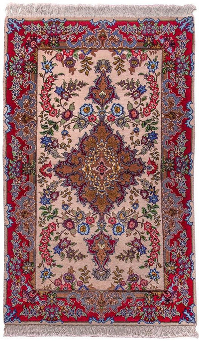 Täbriz - 50 Raj Teppich 97x160cm - Perserteppich - rosa