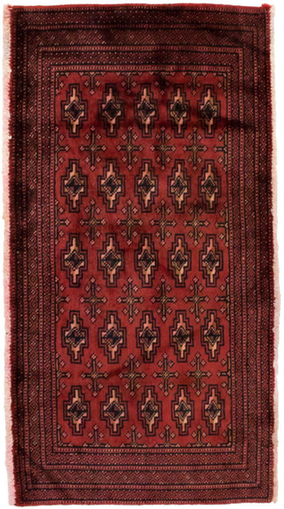 Turkaman Teppich 60x130cm - Orientteppich - rot