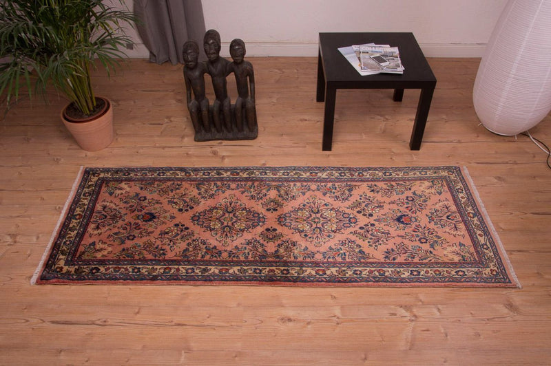 Sarough Teppich 76x205cm - Perserteppich - rosa