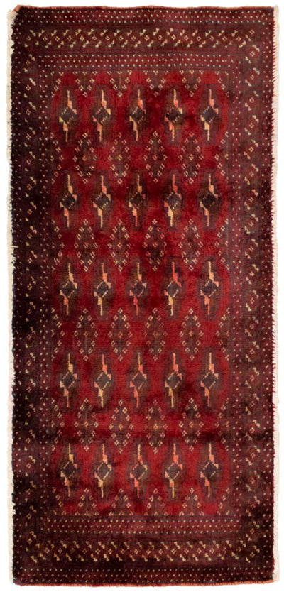 Turkaman Teppich 60x130cm - Orientteppich - rot