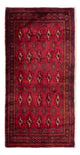 Turkaman Teppich 60 x 130 cm - dunkelrot