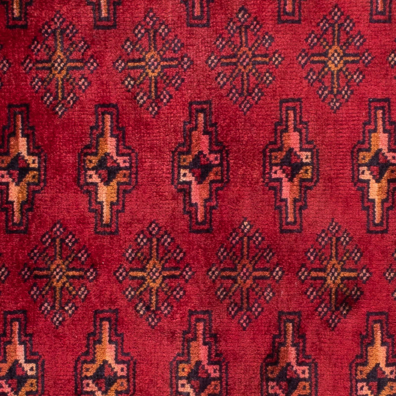 Turkaman Teppich 60 x 130 cm - dunkelrot