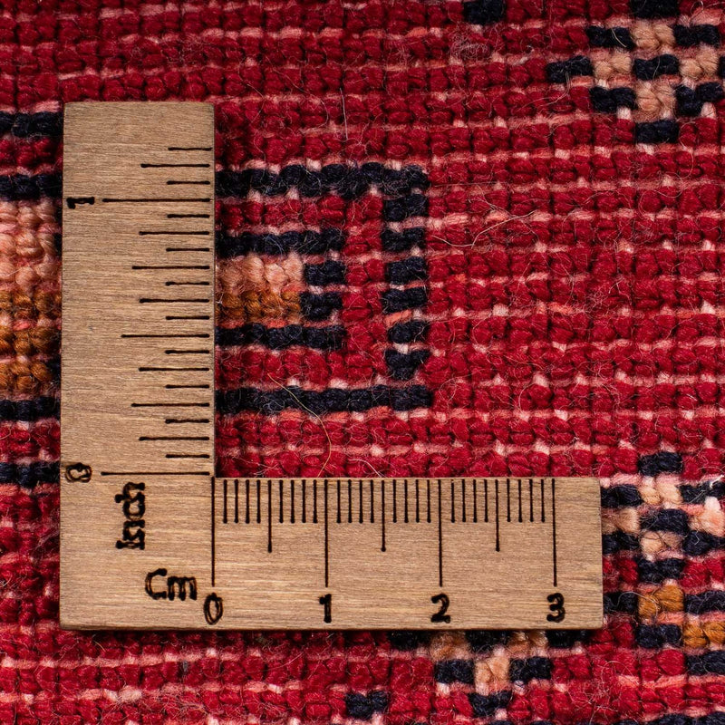 Turkaman Teppich 60 x 130 cm - dunkelrot