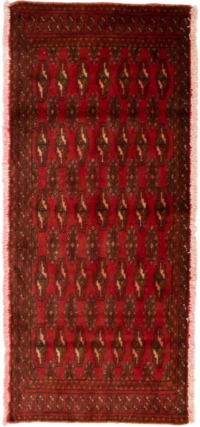 Turkaman Teppich 60x130cm - Orientteppich - rot