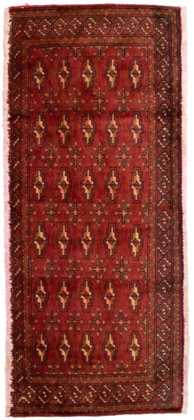 Turkaman Teppich 60x130cm - Orientteppich - rot