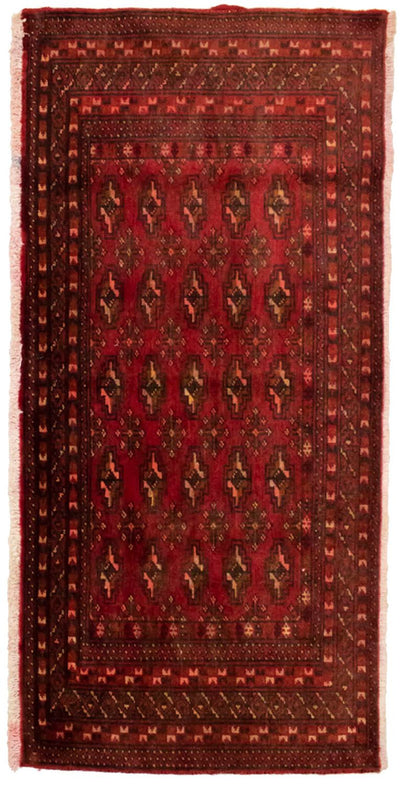 Turkaman Teppich 60x130cm - Orientteppich - rot