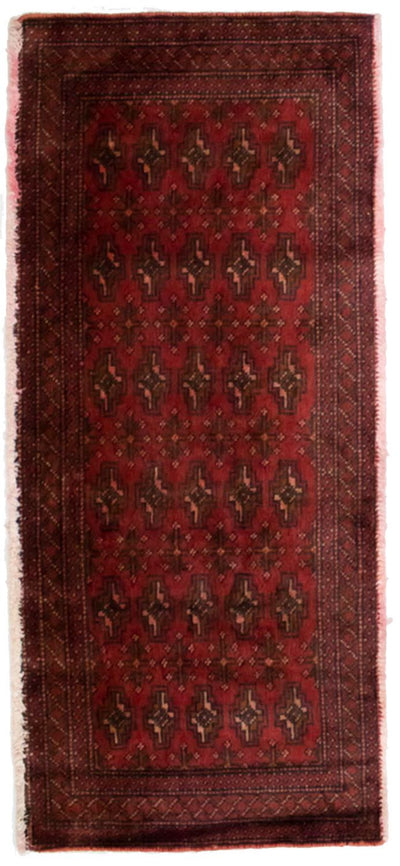 Turkaman Teppich 60x130cm - Orientteppich - rot