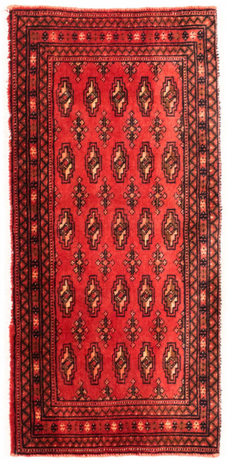 Turkaman Teppich 50x100cm - Orientteppich - rot