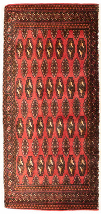 Turkaman Teppich 50x100cm - Orientteppich - rot – product image