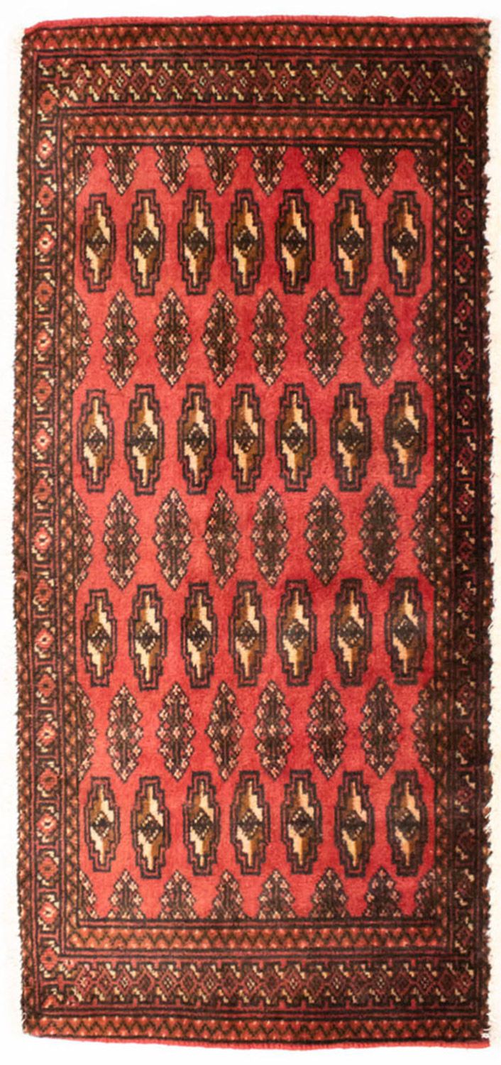 Turkaman Teppich 50x100cm - Orientteppich - rot