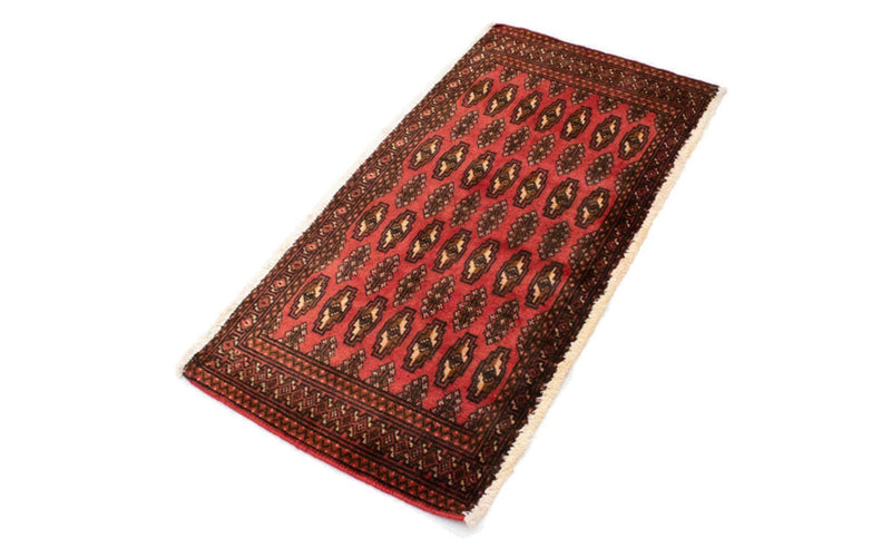 Turkaman Teppich 50x100cm - Orientteppich - rot