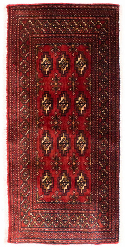 Turkaman Teppich 50x100cm - Orientteppich - rot