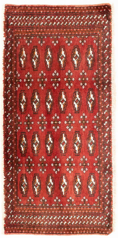 Turkaman Teppich 50x100cm - Orientteppich - rot