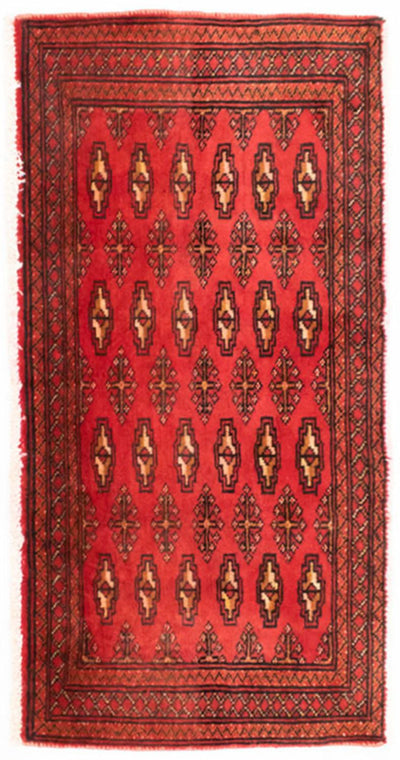 Turkaman Teppich 50x100cm - Orientteppich - rot