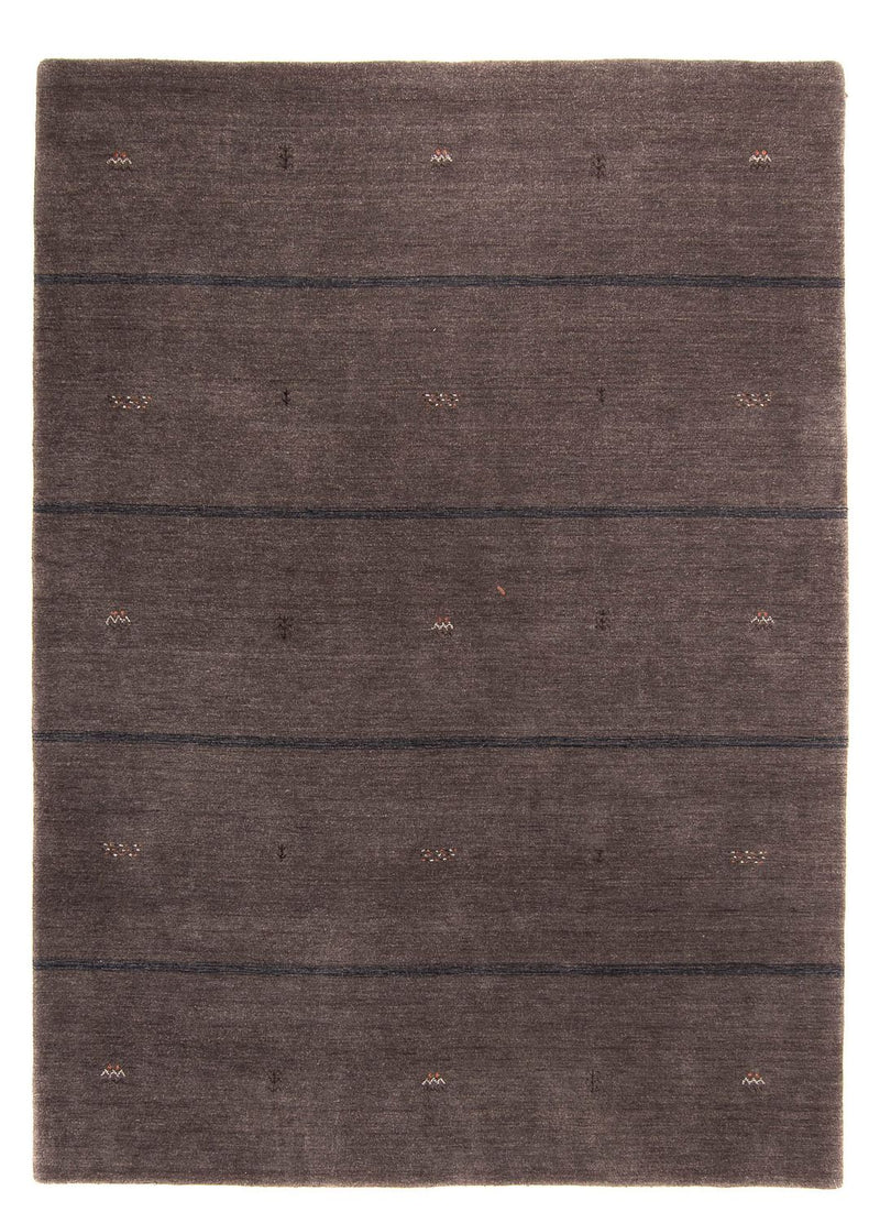Loribaft Loom Teppich 173x244cm - Wollteppich - dunkelbraun