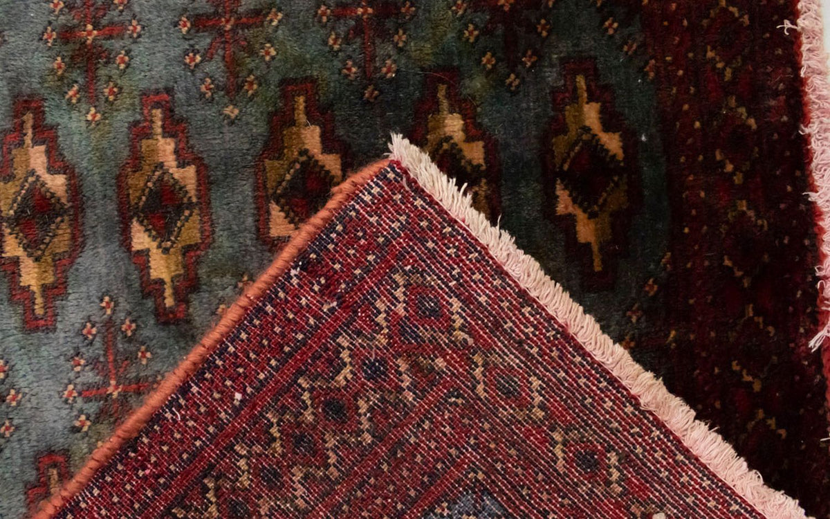 Turkaman Teppich 60x130cm - Orientteppich - blau