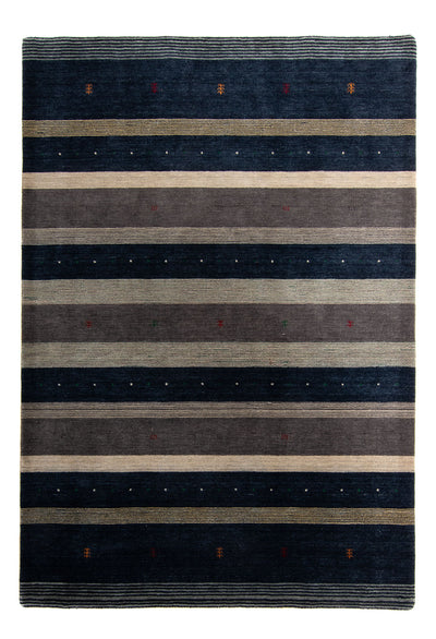 Loribaft Loom Teppich 172x240cm - Wollteppich - dunkelblau