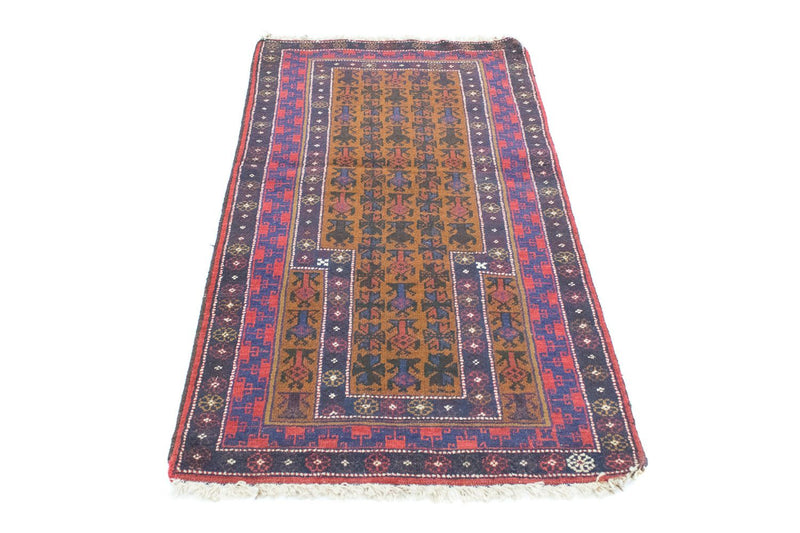 Belutsch Teppich 76x140cm - Orientteppich - blau