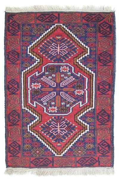 Belutsch Teppich 84x128cm - Orientteppich - rot