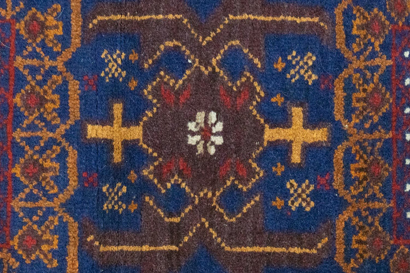 Belutsch Teppich 81x137cm - Orientteppich - blau
