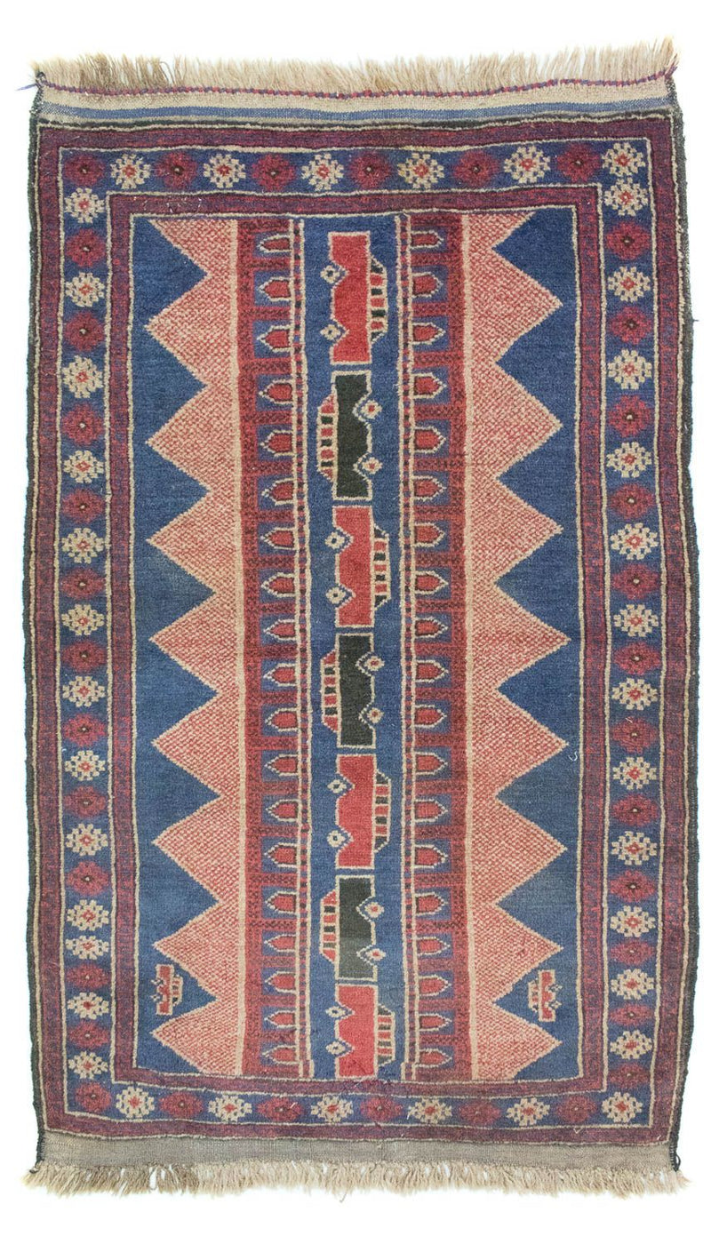 Belutsch Teppich 84x160cm - Orientteppich - blau