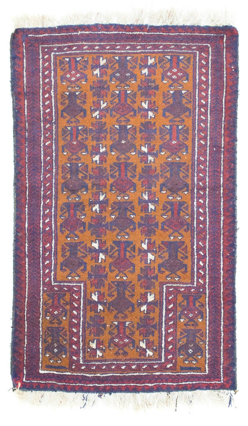 Belutsch Teppich 85x138cm - Orientteppich - orange