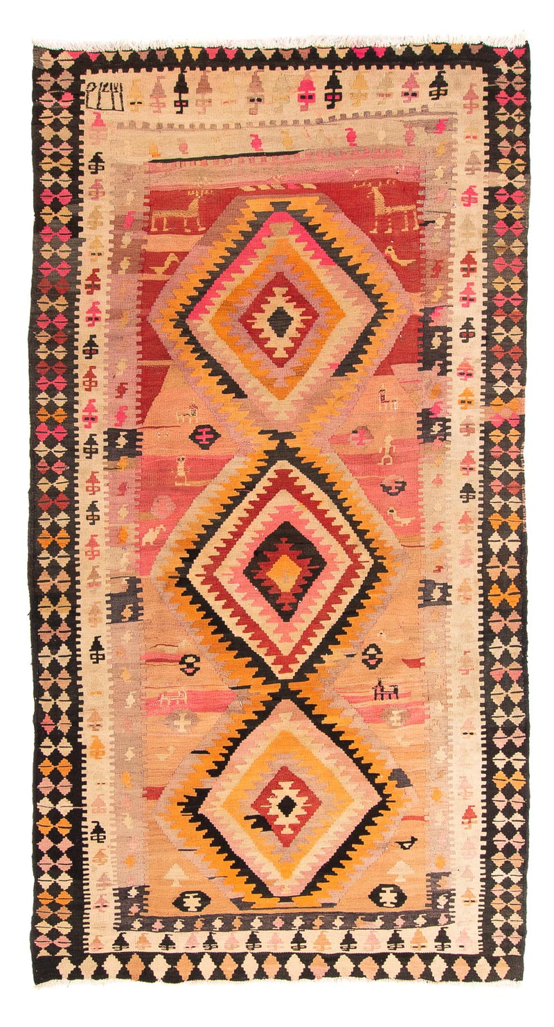 Kelim Teppich Old 150x275cm - mehrfarbig