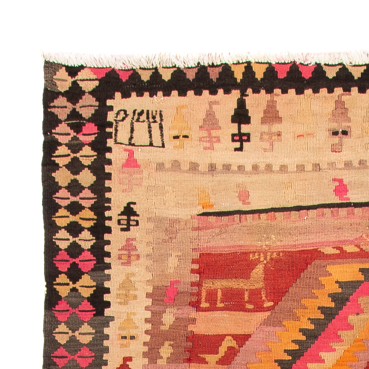 Kelim Teppich Old 150x275cm - mehrfarbig
