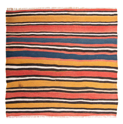 Kelim Teppich Old 130x140cm - mehrfarbig