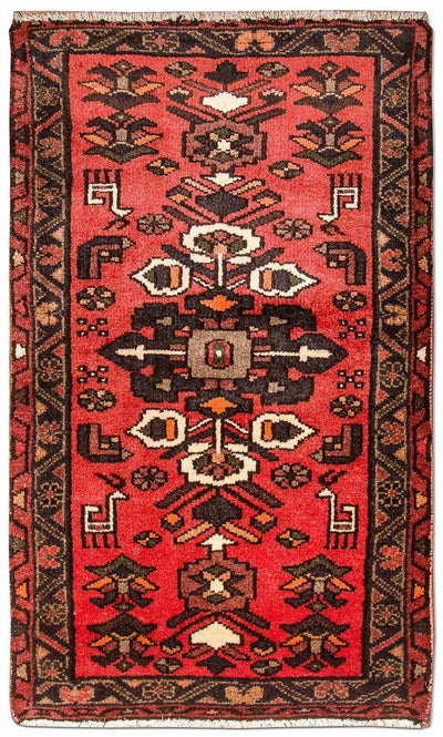 Hamadan Teppich 61x102cm - Perserteppich - rot