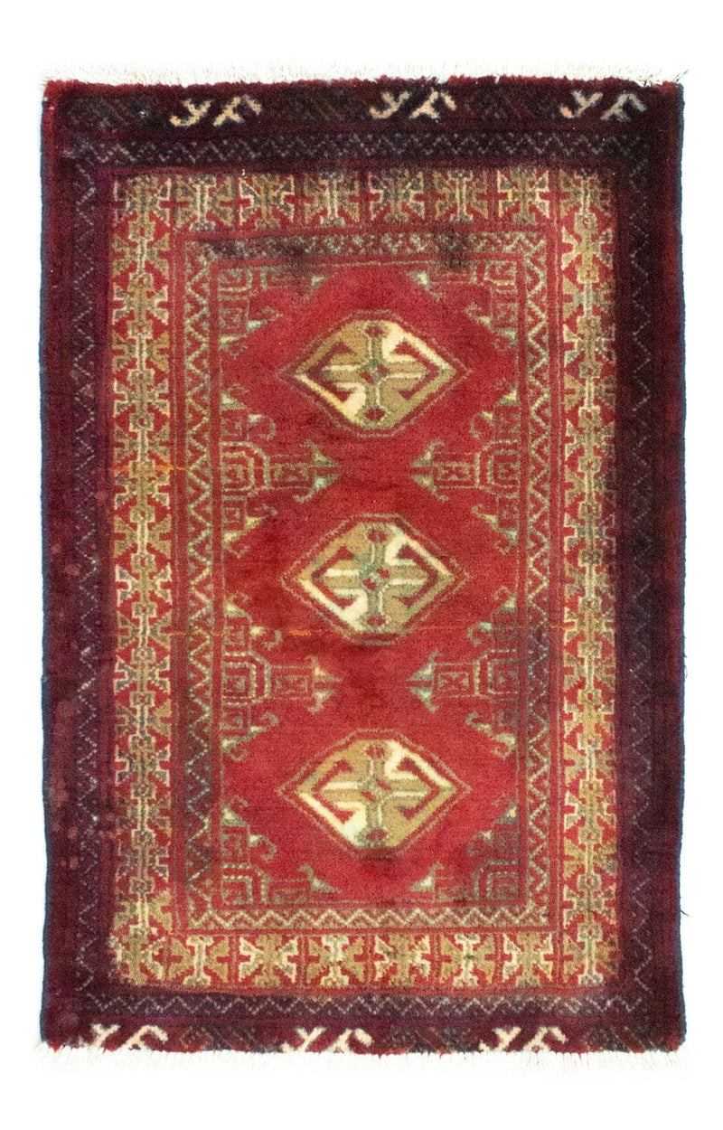 Turkaman Teppich 60x85cm - Orientteppich - rot