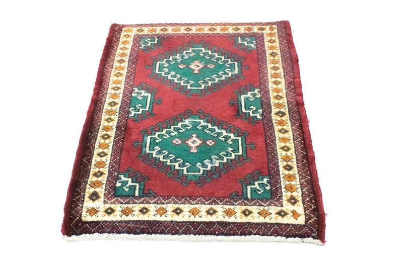 Turkaman Teppich 64x87cm - Orientteppich - rot