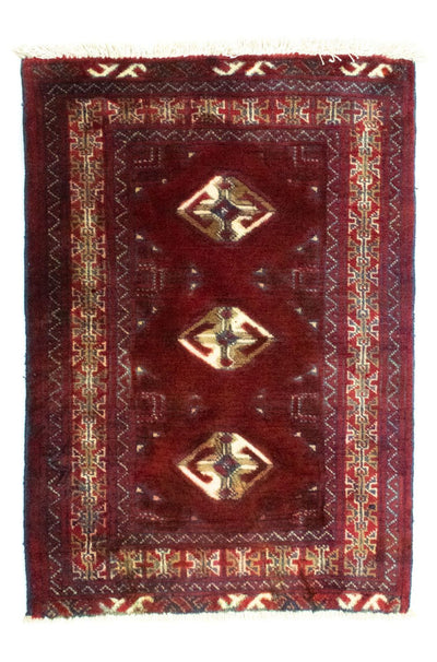 Turkaman Teppich 62x86cm - Orientteppich - rot