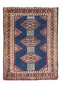 Turkaman Teppich 63x83cm - Orientteppich - blau – product image