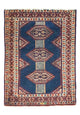 Turkaman Teppich 63x83cm - Orientteppich - blau