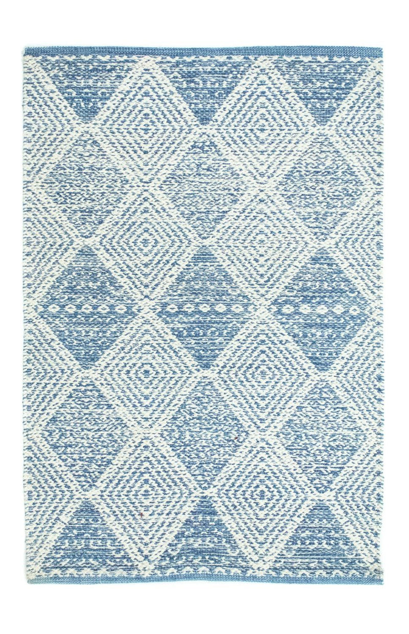 Kelim Modern Teppich 62x92cm - hellblau