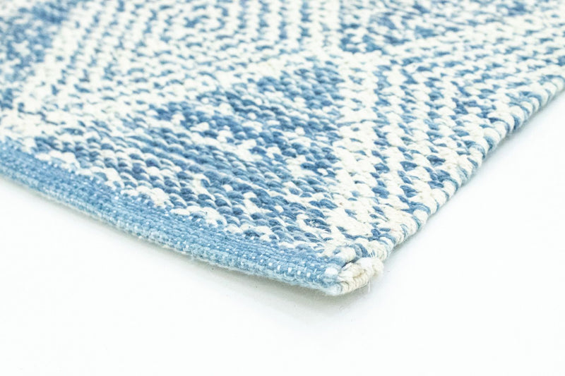 Kelim Modern Teppich 62x92cm - hellblau