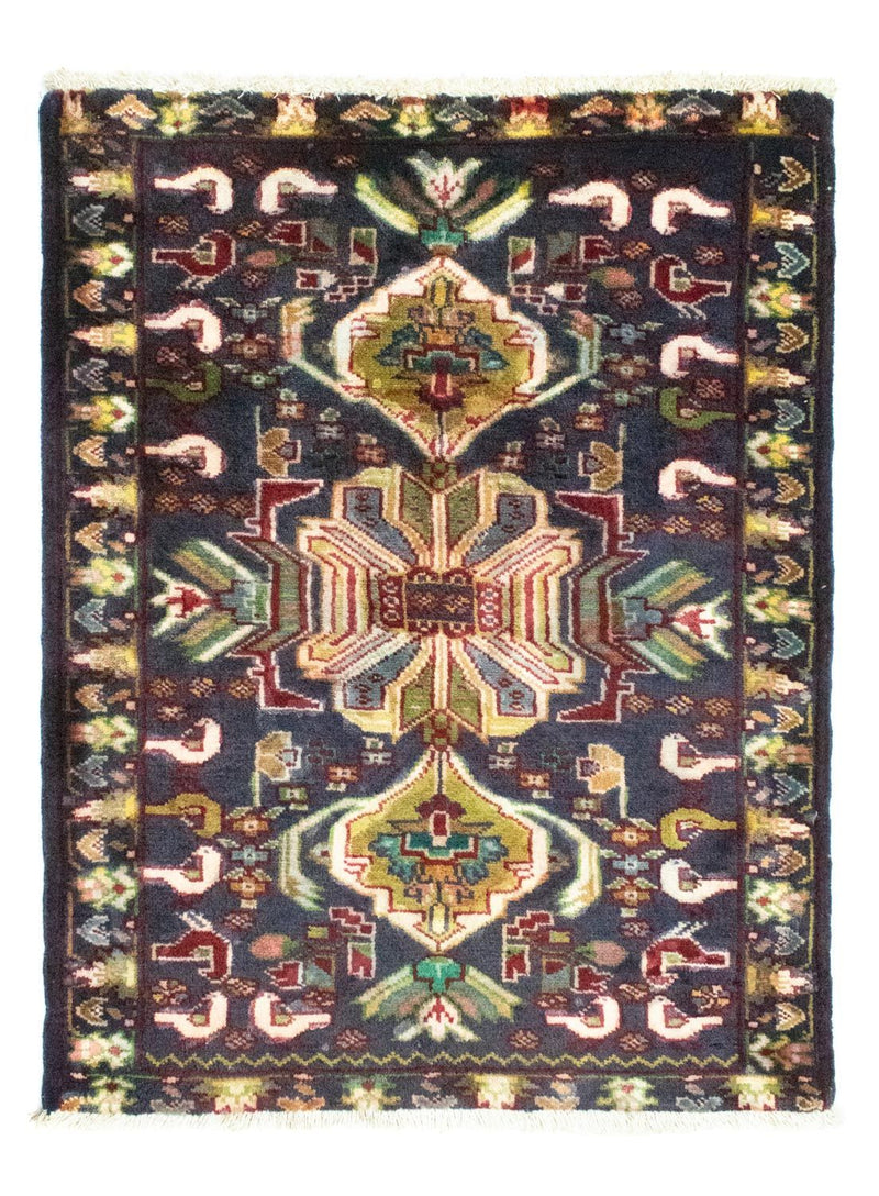 Turkaman Teppich 70x86cm - Orientteppich - dunkelblau