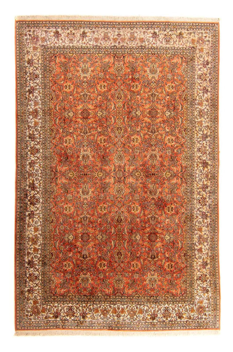 Kaschmir Seide Teppich 187x276cm - Orientteppich - rost