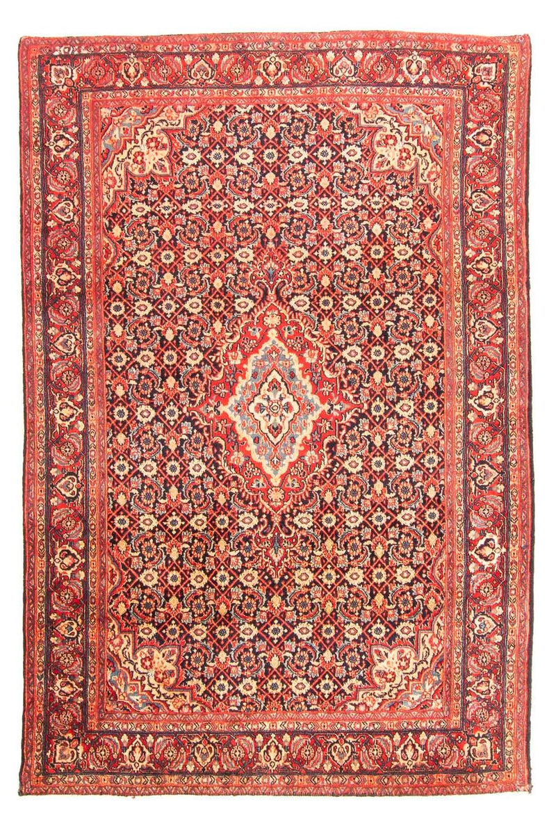 Malayer Teppich 135x202cm - Perserteppich - hellrot