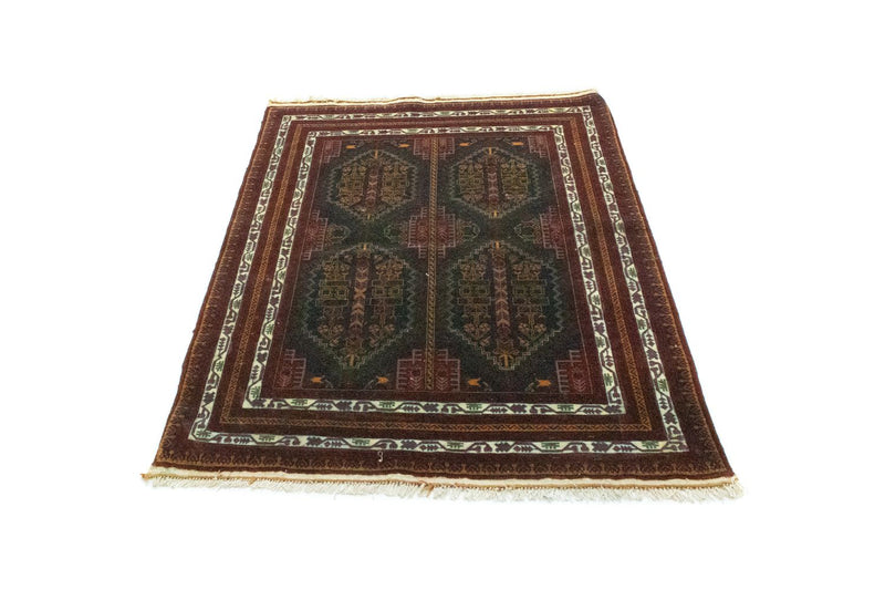 Afghan Teppich 100x140cm - Orientteppich - blau