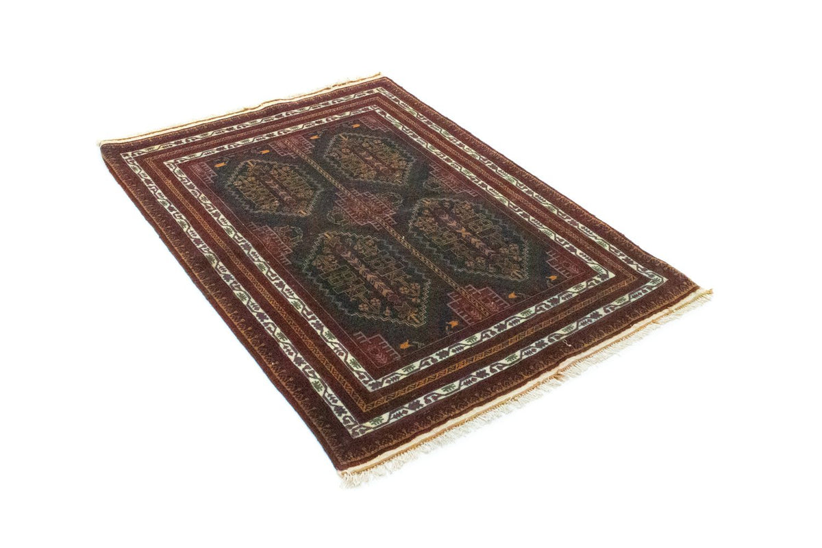 Afghan Teppich 100x140cm - Orientteppich - blau