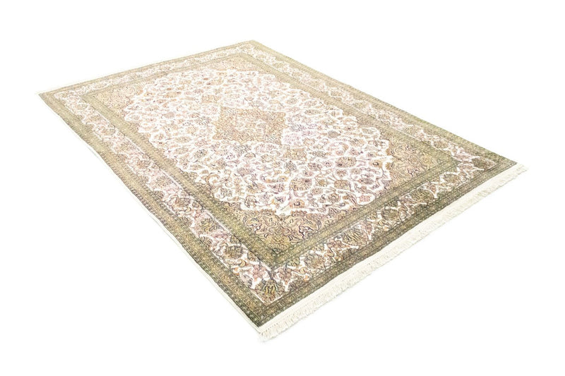 Kaschmir Seide Teppich 153x217cm - Orientteppich - beige