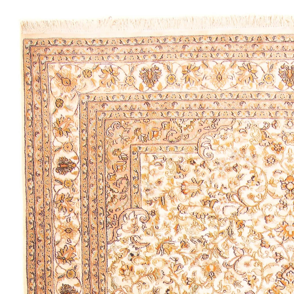 Kaschmir Seide Teppich 186x270cm - Orientteppich - beige