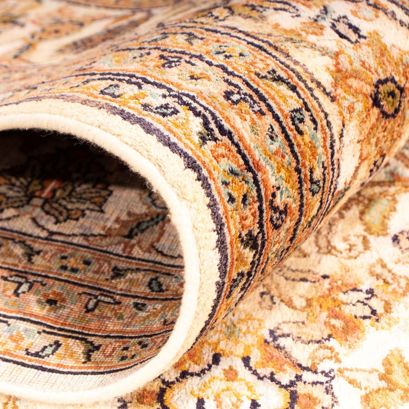 Kaschmir Seide Teppich 186x270cm - Orientteppich - beige