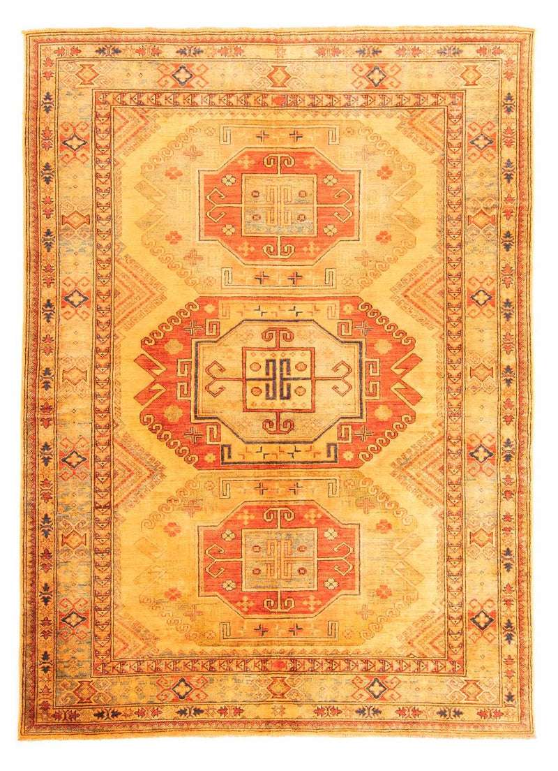 Kazak Teppich 183x253cm - Orientteppich - gold