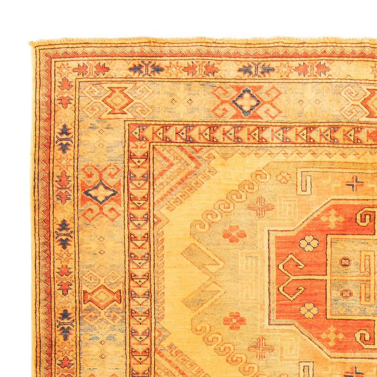 Kazak Teppich 183x253cm - Orientteppich - gold