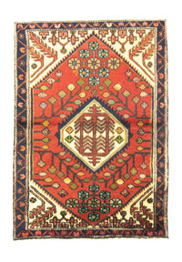 Hamadan Teppich 106x143cm - Perserteppich - orange – product image
